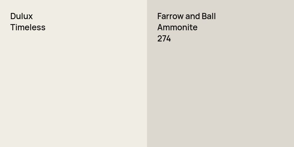 Dulux Timeless vs. Farrow and Ball Ammonite