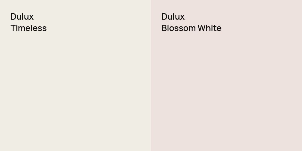 Dulux Timeless vs. Dulux Blossom White