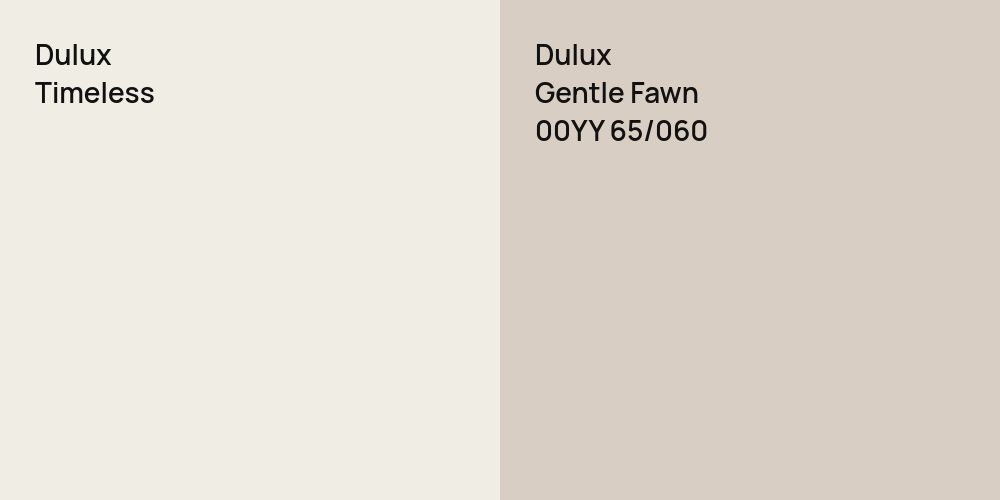 Dulux Timeless vs. Dulux Gentle Fawn