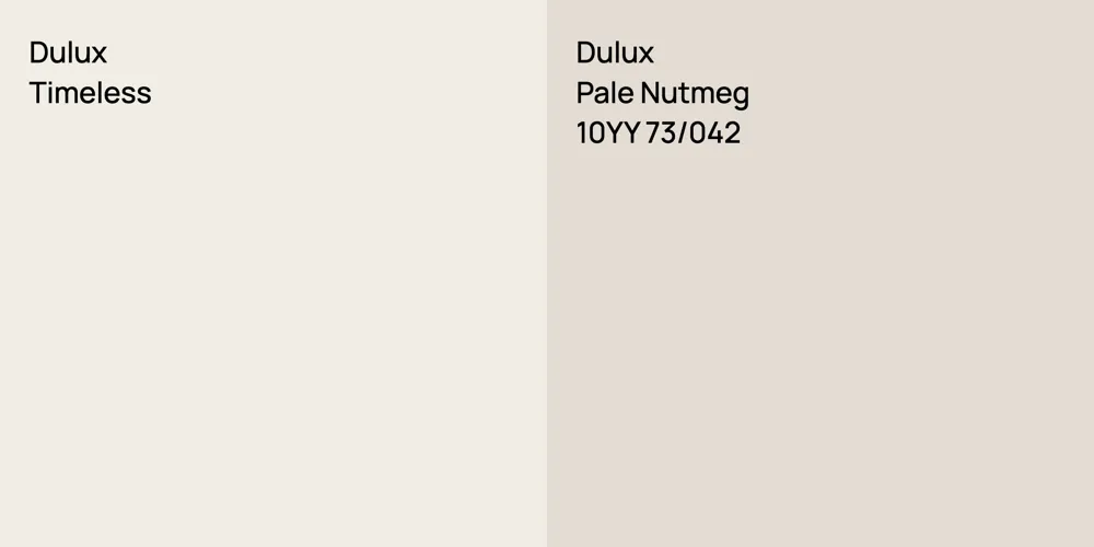 Dulux Timeless vs. Dulux Pale Nutmeg