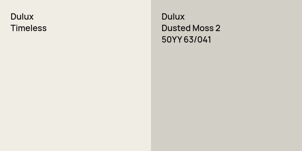 Dulux Timeless vs. Dulux Dusted Moss 2