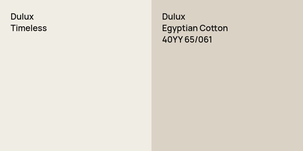 Dulux Timeless vs. Dulux Egyptian Cotton