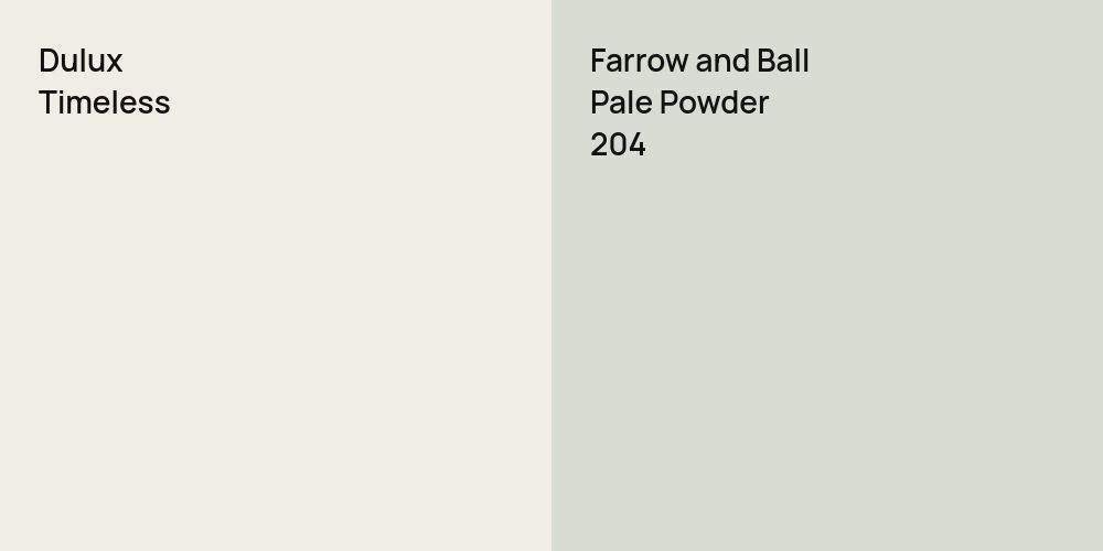 Dulux Timeless vs. Farrow and Ball Pale Powder