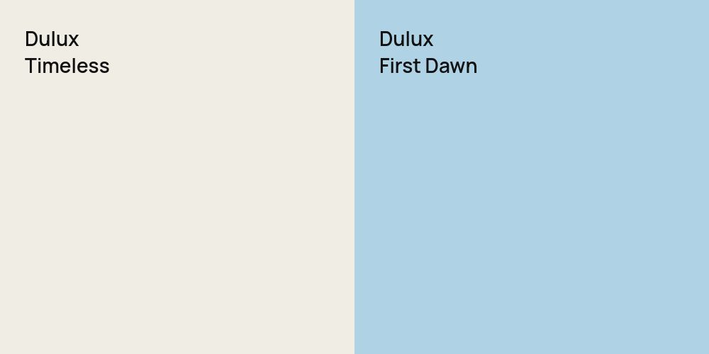 Dulux Timeless vs. Dulux First Dawn