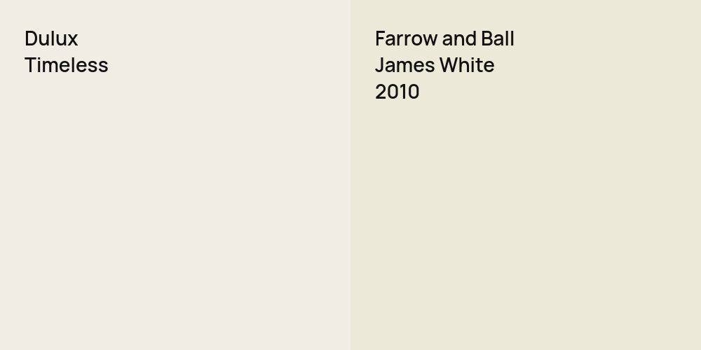 Dulux Timeless vs. Farrow and Ball James White