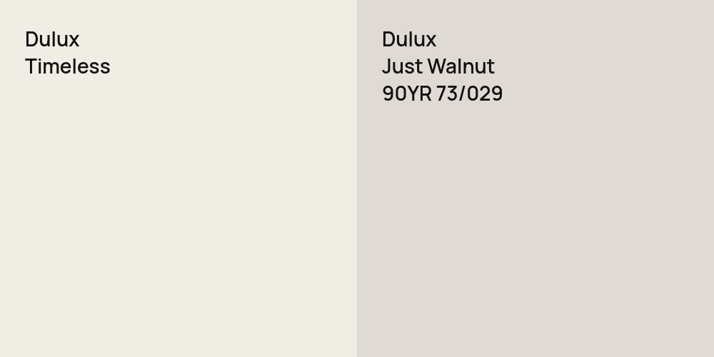 Dulux Timeless vs. Dulux Just Walnut