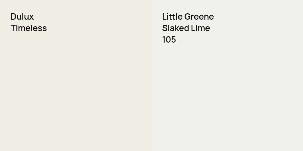 Dulux Timeless vs. Little Greene Slaked Lime