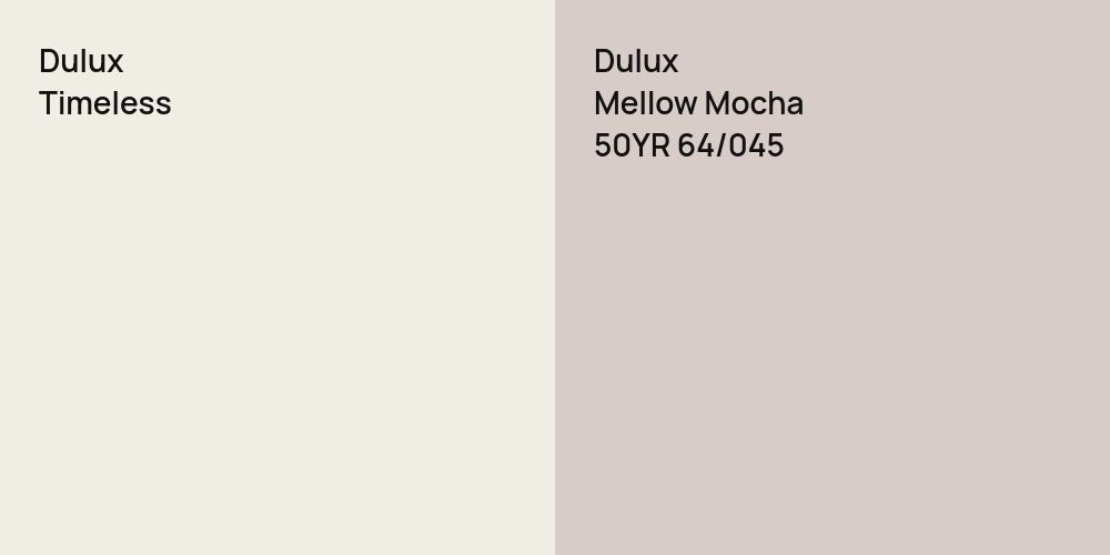 Dulux Timeless vs. Dulux Mellow Mocha