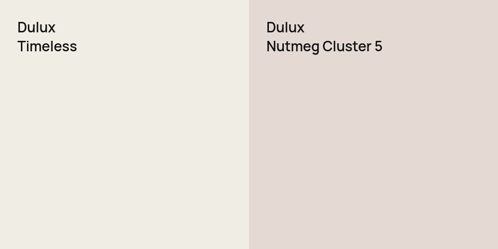 Dulux Timeless vs. Dulux Nutmeg Cluster 5