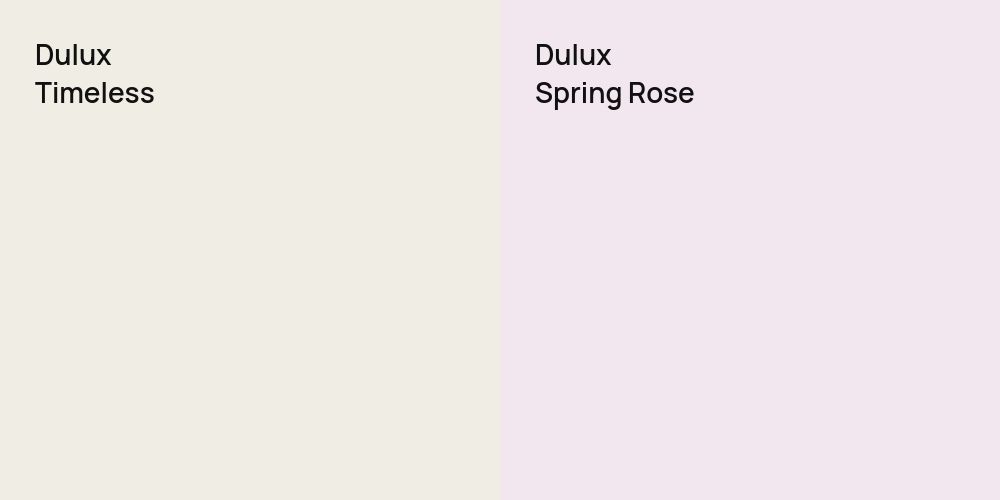 Dulux Timeless vs. Dulux Spring Rose