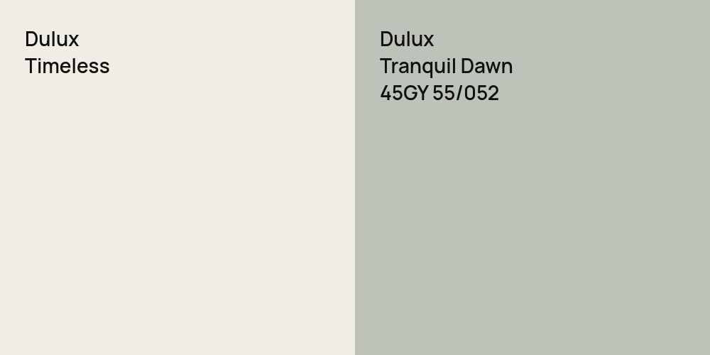 Dulux Timeless vs. Dulux Tranquil Dawn