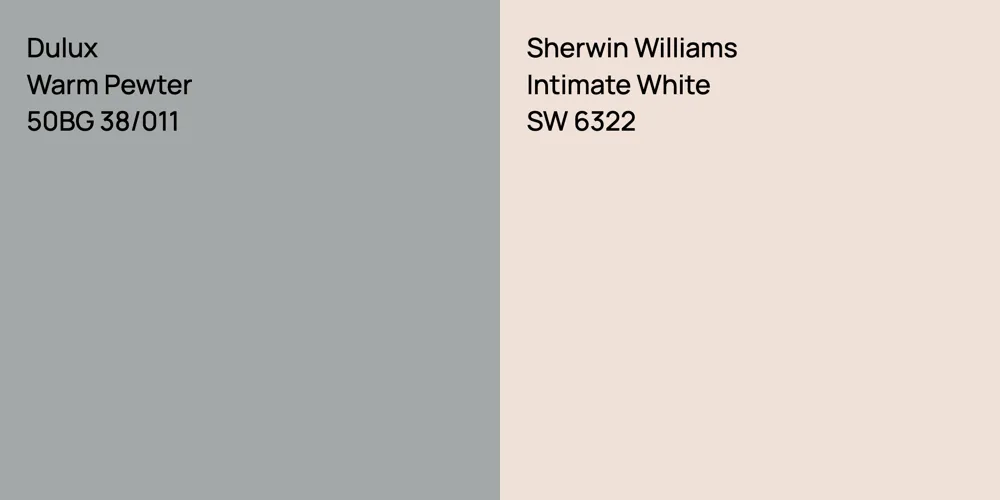 Dulux Warm Pewter vs. Sherwin Williams Intimate White