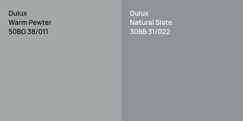 Dulux Warm Pewter vs. Dulux Natural Slate