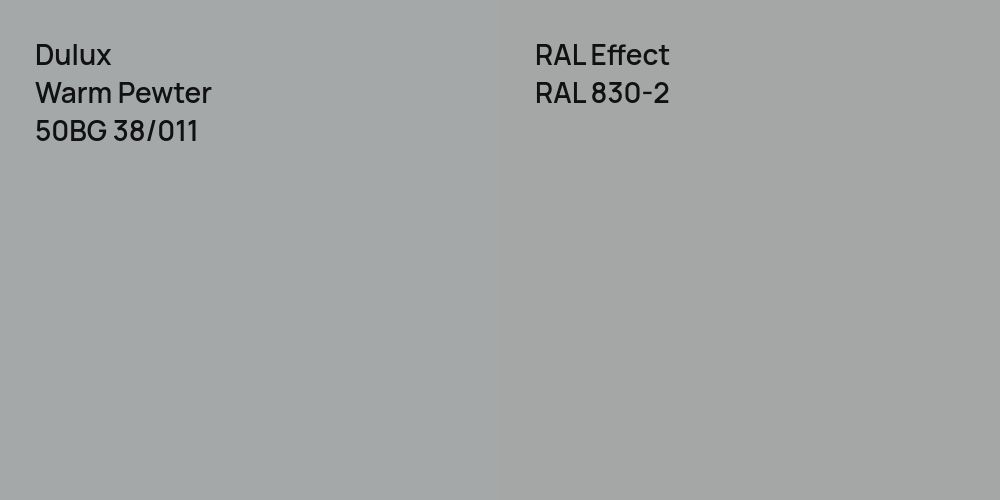 Dulux Warm Pewter vs. RAL Effect RAL 830-2