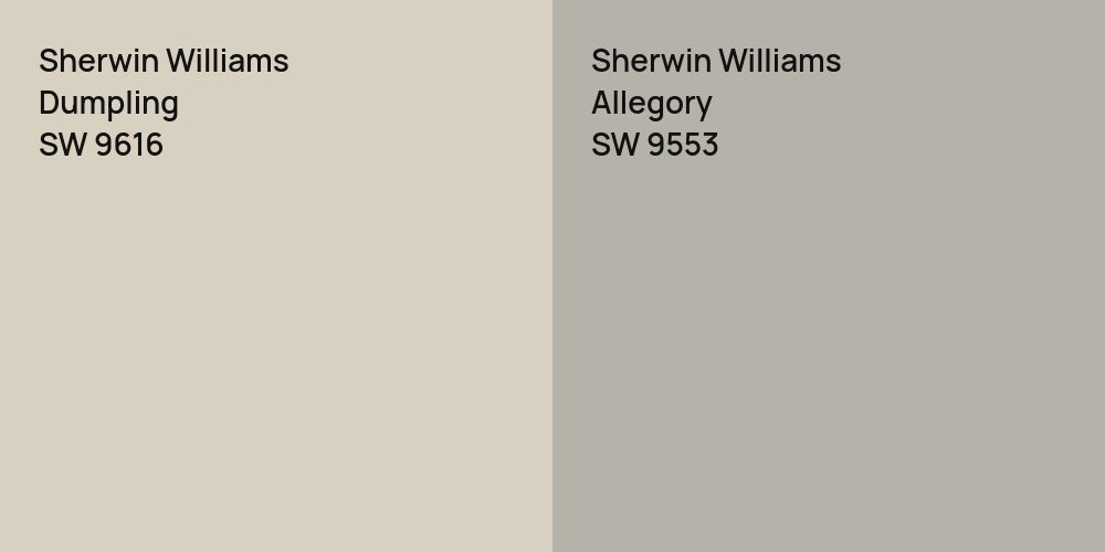 Sherwin Williams Dumpling vs. Sherwin Williams Allegory