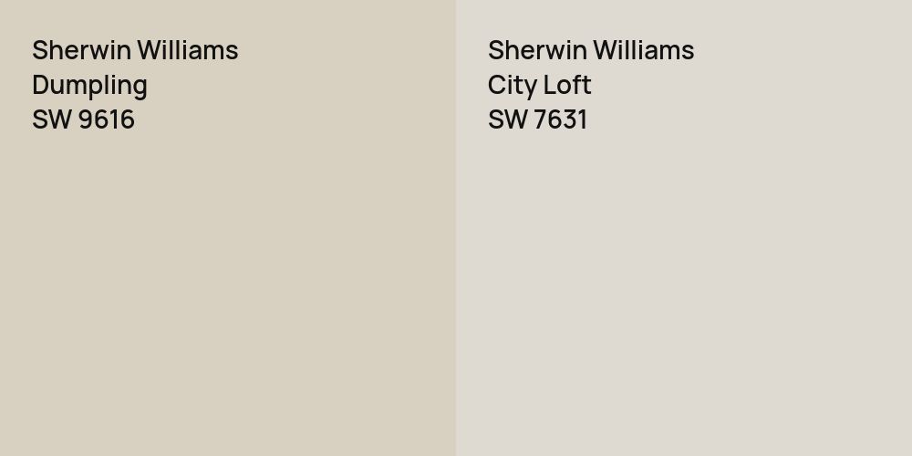 Sherwin Williams Dumpling vs. Sherwin Williams City Loft