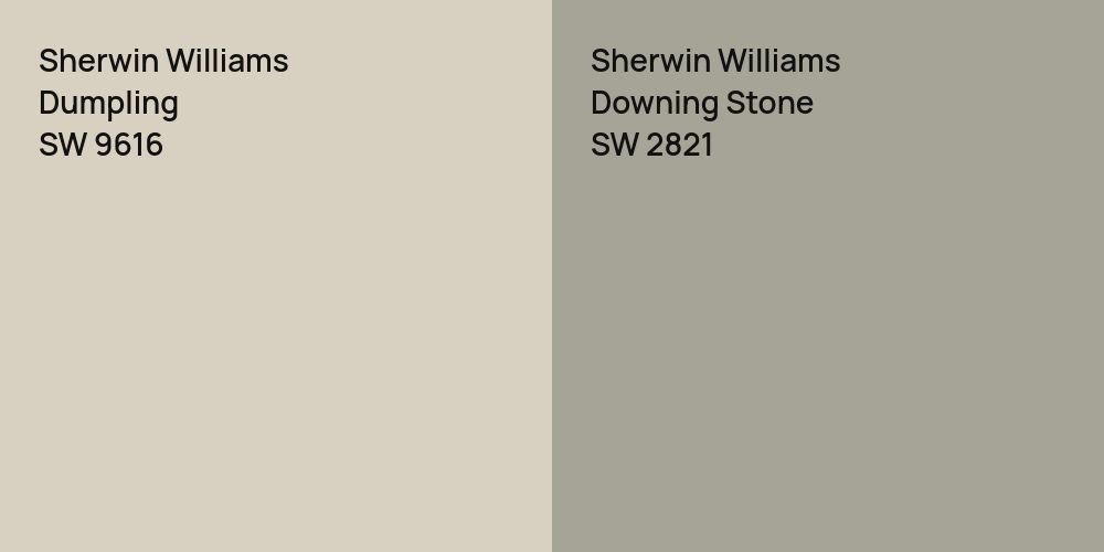 Sherwin Williams Dumpling vs. Sherwin Williams Downing Stone