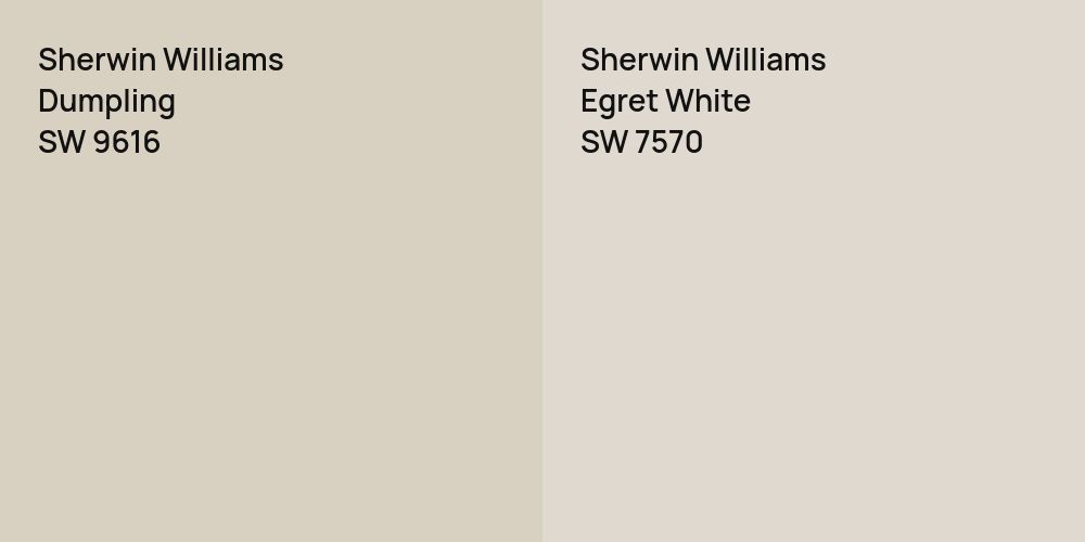 Sherwin Williams Dumpling vs. Sherwin Williams Egret White