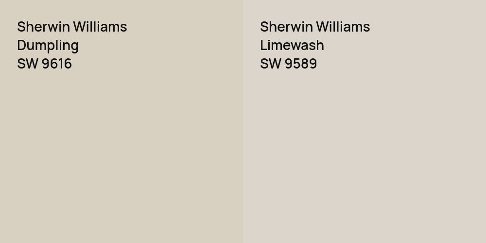 Sherwin Williams Dumpling vs. Sherwin Williams Limewash