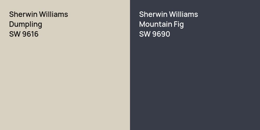 Sherwin Williams Dumpling vs. Sherwin Williams Mountain Fig