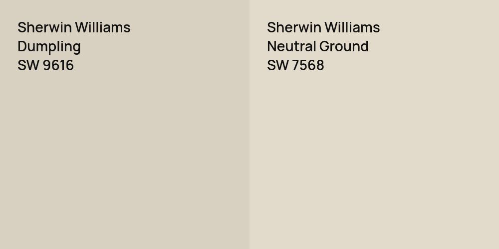 Sherwin Williams Dumpling vs. Sherwin Williams Neutral Ground