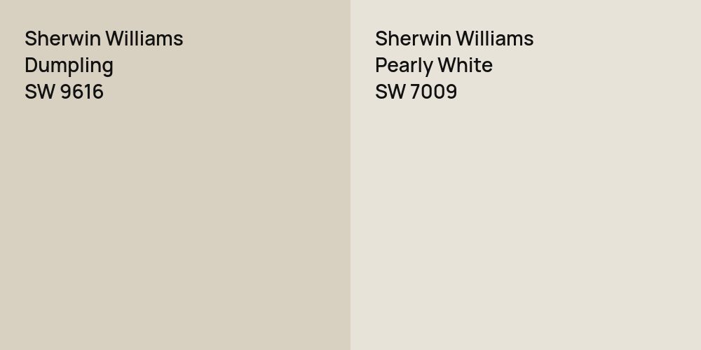 Sherwin Williams Dumpling vs. Sherwin Williams Pearly White