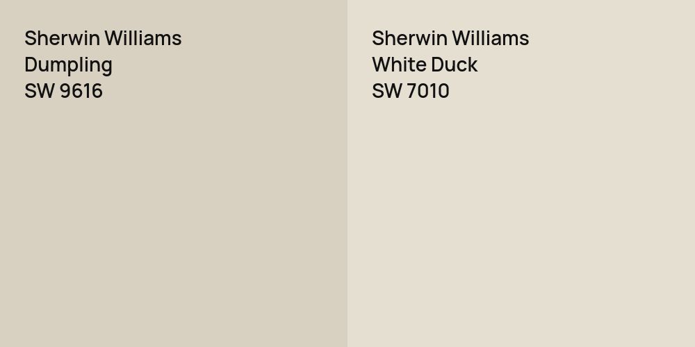 Sherwin Williams Dumpling vs. Sherwin Williams White Duck