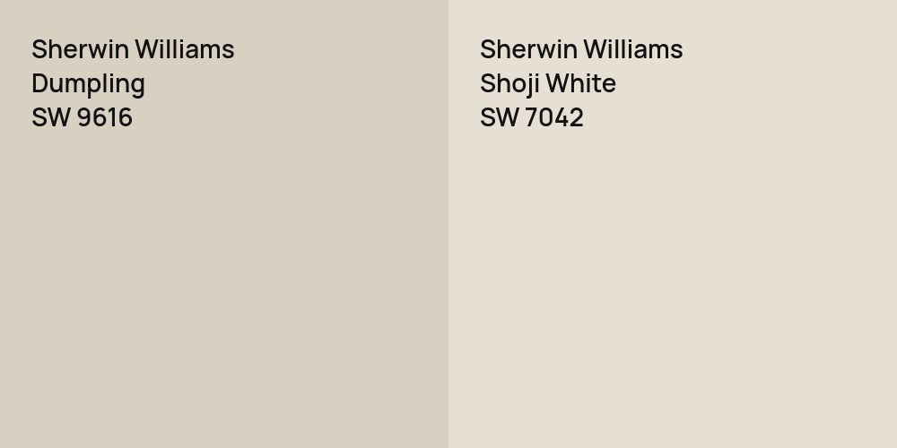 Sherwin Williams Dumpling vs. Sherwin Williams Shoji White