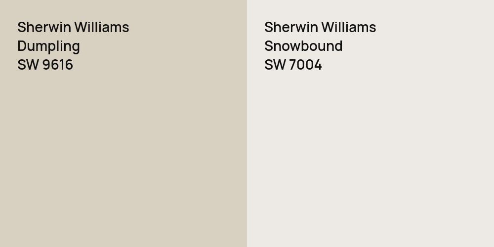 Sherwin Williams Dumpling vs. Sherwin Williams Snowbound