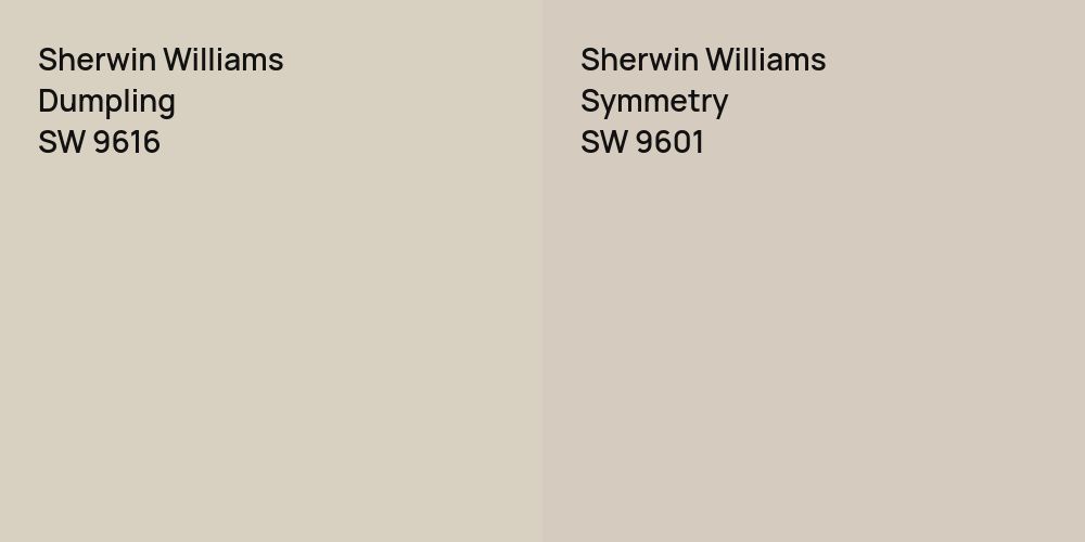 Sherwin Williams Dumpling vs. Sherwin Williams Symmetry