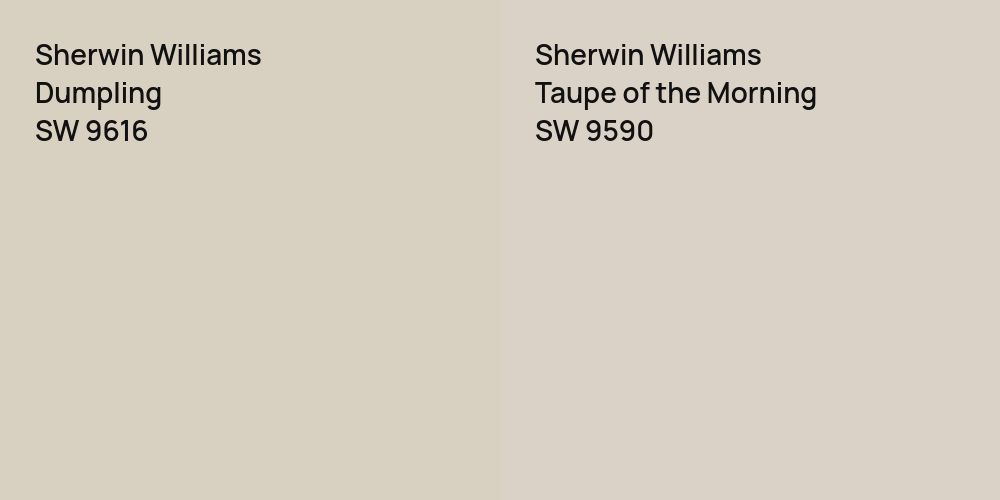 Sherwin Williams Dumpling vs. Sherwin Williams Taupe of the Morning