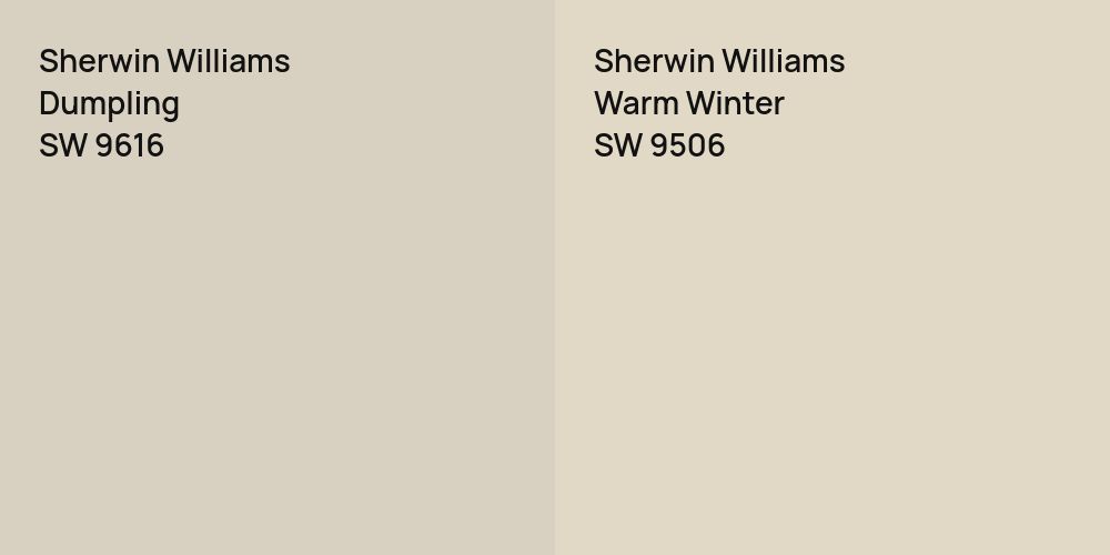 Sherwin Williams Dumpling vs. Sherwin Williams Warm Winter