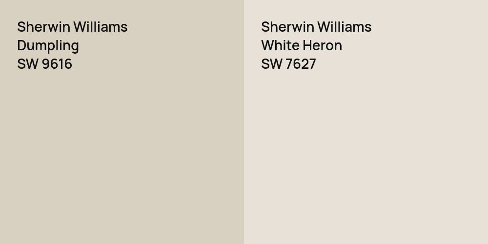 Sherwin Williams Dumpling vs. Sherwin Williams White Heron