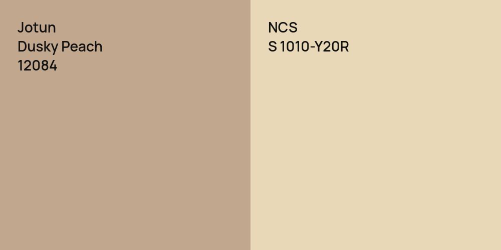 Jotun Dusky Peach vs. NCS S 1010-Y20R