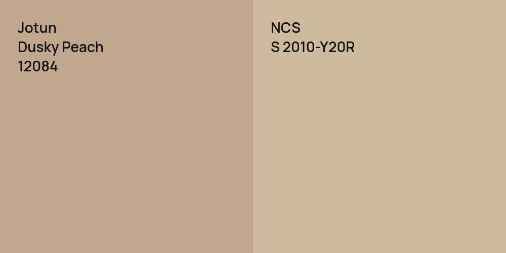 Jotun Dusky Peach vs. NCS S 2010-Y20R