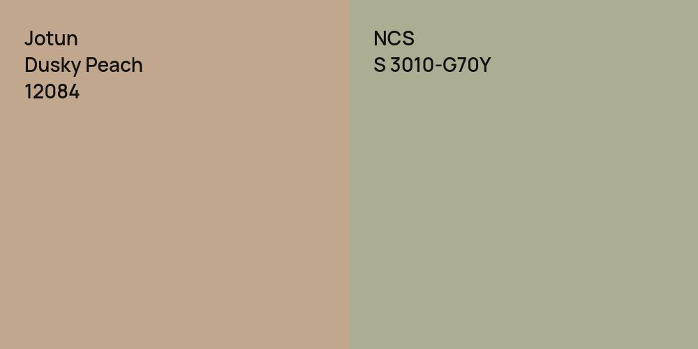 Jotun Dusky Peach vs. NCS S 3010-G70Y