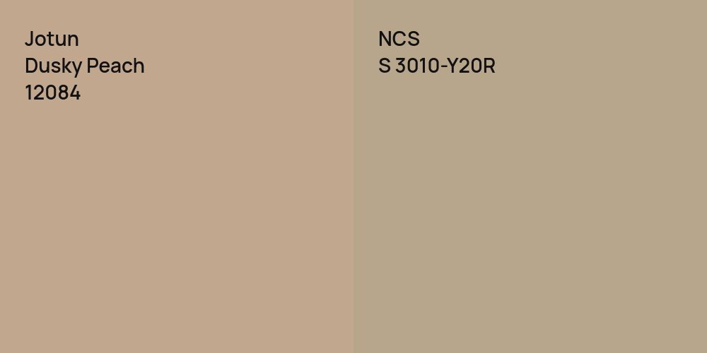 Jotun Dusky Peach vs. NCS S 3010-Y20R