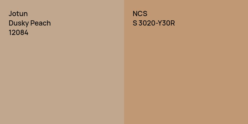 Jotun Dusky Peach vs. NCS S 3020-Y30R