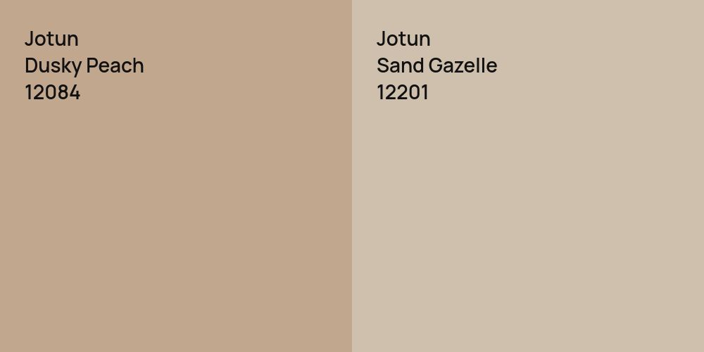 Jotun Dusky Peach vs. Jotun Sand Gazelle