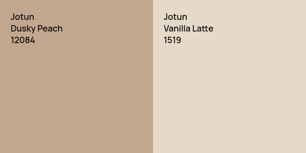 Jotun Dusky Peach vs. Jotun Vanilla Latte