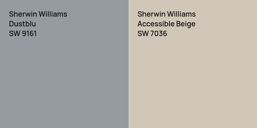 Sherwin Williams Dustblu vs. Sherwin Williams Accessible Beige