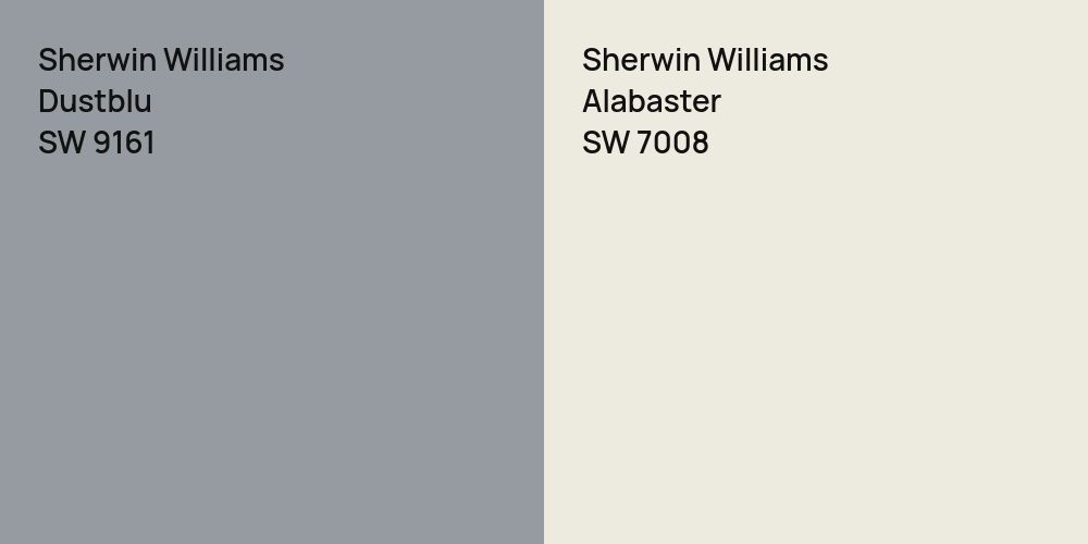 Sherwin Williams Dustblu vs. Sherwin Williams Alabaster