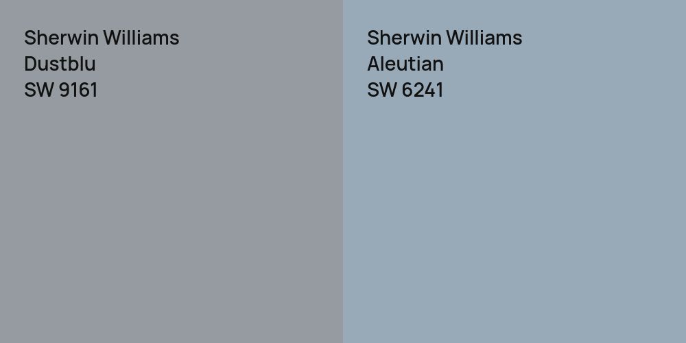 Sherwin Williams Dustblu vs. Sherwin Williams Aleutian