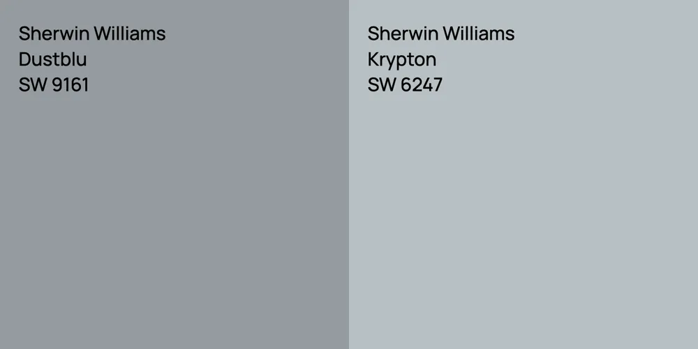 Sherwin Williams Dustblu vs. Sherwin Williams Krypton