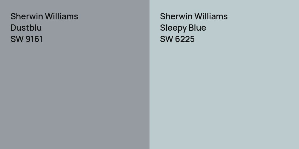 Sherwin Williams Dustblu vs. Sherwin Williams Sleepy Blue