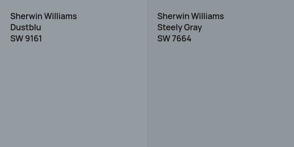 Sherwin Williams Dustblu vs. Sherwin Williams Steely Gray