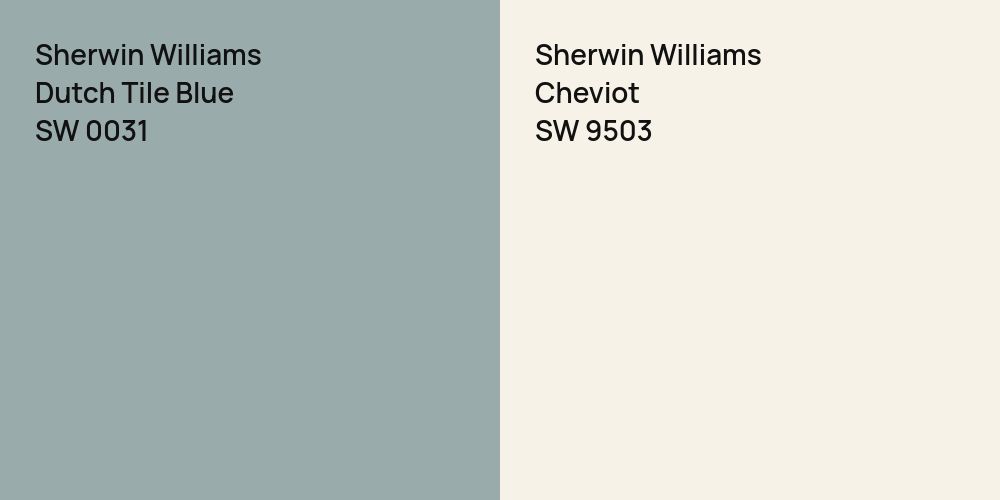 Sherwin Williams Dutch Tile Blue vs. Sherwin Williams Cheviot