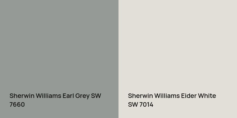 Sherwin Williams Earl Grey vs. Sherwin Williams Eider White