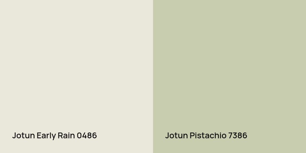 Jotun Early Rain vs. Jotun Pistachio