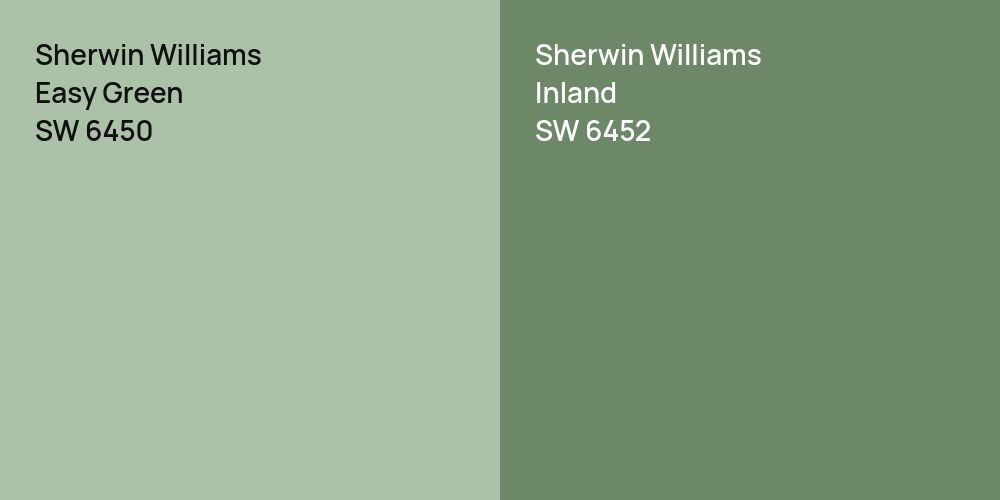 Sherwin Williams Easy Green vs. Sherwin Williams Inland